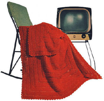 TV Afghan Crochet or Knitting Pattern