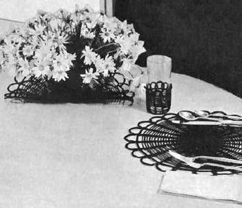 Wrought Iron Look Place Settings Crochet Pattern