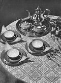 Monticello Motif Tablecloth Filet Crochet Pattern