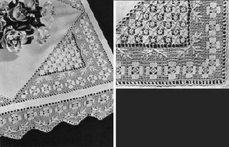 Tablecloth with Applied Leaves Crochet Pattern