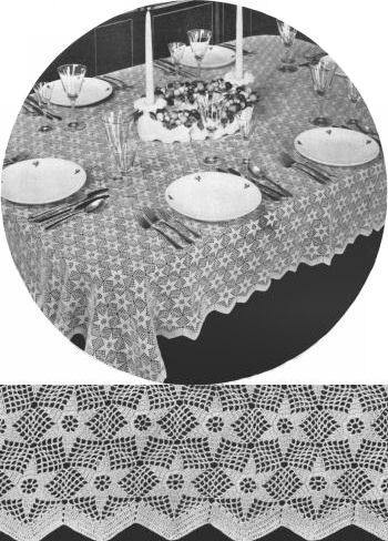 Aurora Star Motif Tablecloth Crochet Pattern