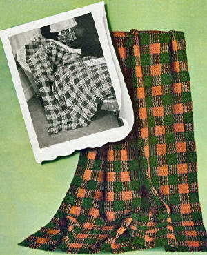 Tartan Afghan Crochet & Weaving Pattern