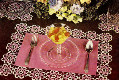 Crocheted Tatting Linen & Motifs Table Setting Crochet Pattern