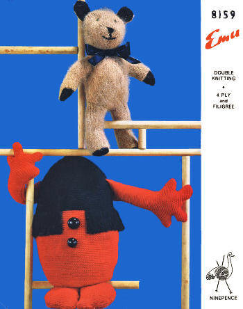 Teddy Bear & Gonk Stuffed Toys Knitting Pattern