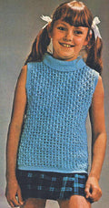 Girls Sleeveless Top Crochet Pattern Sz 8-16