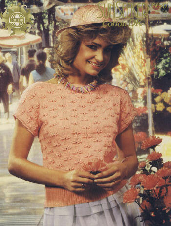 Summer Sweater Top Knitting Pattern Bust 32-38