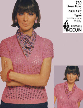 Lacy Top Knitting Pattern 34-40