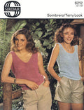 U-Neck & V-Neck Sleeveless Tops Knitting Pattern Bust 32-38