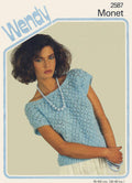 Pullover Patterned Top Knitting Pattern 30-40