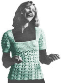 Shell Stitch Pullover Top Crochet Pattern Bust 34