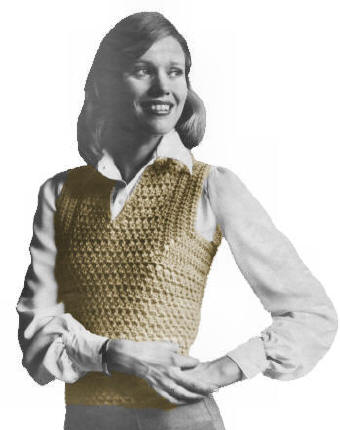Sleeveless Pullover Top Crochet Pattern Bust 34