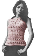 Shell Stitch Pullover Top Crochet Pattern Bust 36