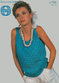 Patterned Sleeveless Top Knitting Pattern 30-40
