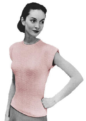 Simple Sweater Top Crochet Pattern 32-36
