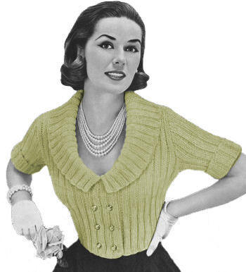Waist Sweater Top Knitting Pattern Sz 12 14 16