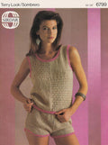 Sleeveless Top & Shorts Knitting Pattern Bust 32-38