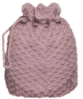 Patterned Drawstring Tote Bag Crochet Pattern