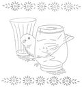 Birds in the Kitchen Appliques or Embroidery Transfer Pattern