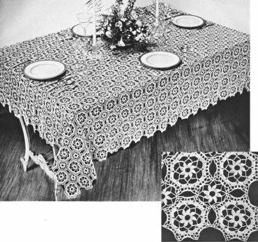 Tudor Motif Tablecloth Crochet Pattern