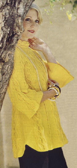 Cabled Tunic Knitting Pattern 34-40