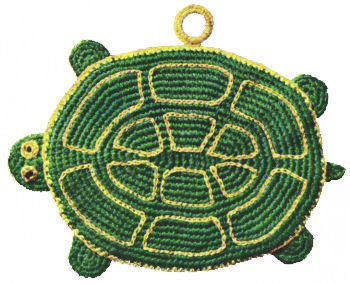 Turtle Trivet or Pot Holder Crochet Pattern