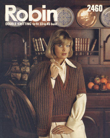 Ribbed Twin Set Sweaters Knitting Pattern 33 1/2-45