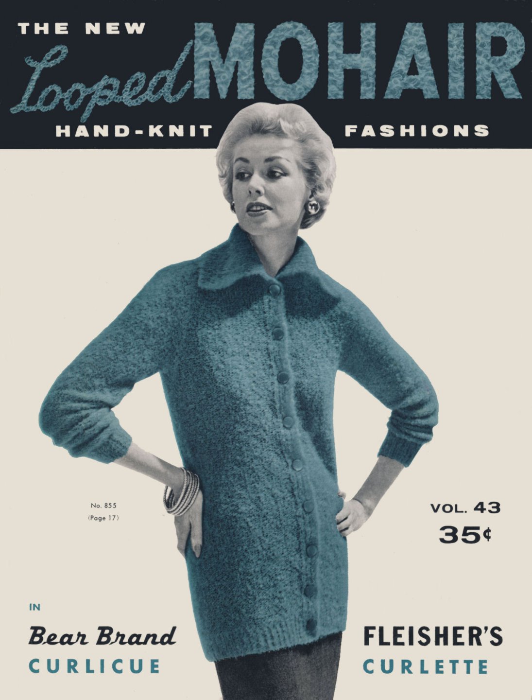 Looped Mohair Vintage Knitting Patterns Book