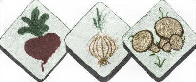 Vegetables Trivets or Pot Holders Crochet Pattern