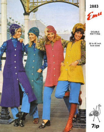 Waistcoat Vest in 4 Lengths Knitting Pattern 32-42