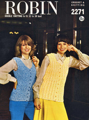 Waistcoat Vest Knitting & Crochet Pattern 32-38