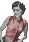 Sequined Sleeveless Vest Knitting Pattern Sz 14-18