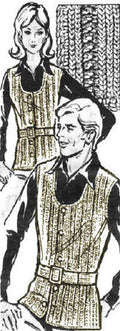 Long Sweater Vest for Men & Women Knitting Pattern