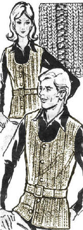 Long Sweater Vest for Men & Women Knitting Pattern