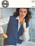 Waistcoat Vest Knitting Pattern 32-44