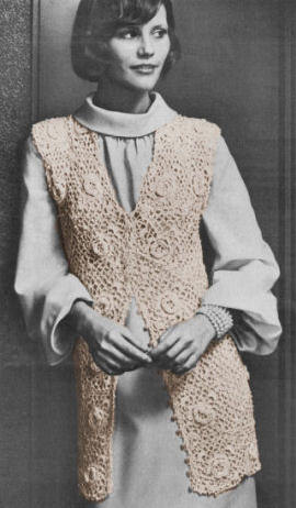 Irish Rose Vest Crochet Pattern Sz 6-12