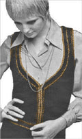 Ladies Peasant Vest Crochet Pattern Sz 8-10