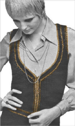 Ladies Peasant Vest Crochet Pattern Sz 8-10