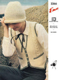 Waistcoat Vest & Hat Set Knitting Pattern 30-40