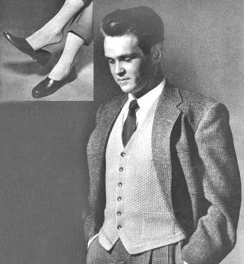 Men Basket Weave Vest & Socks Knitting Pattern 36-42