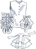 Vestee with 3 Jabots Sewing Pattern