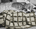 Waffle Motifs Afghan Crochet Pattern
