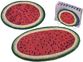 Watermelon Kitchen Set Crochet Pattern