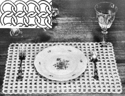 Wedding Ring Place Mat Crochet Pattern