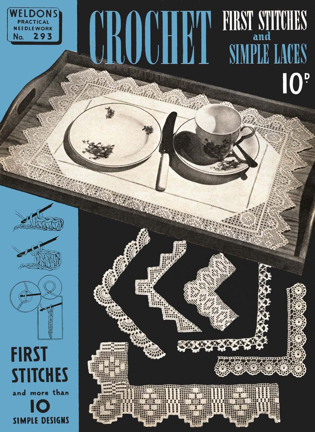 First Stitches and Simple Laces Vintage Crochet Patterns Book