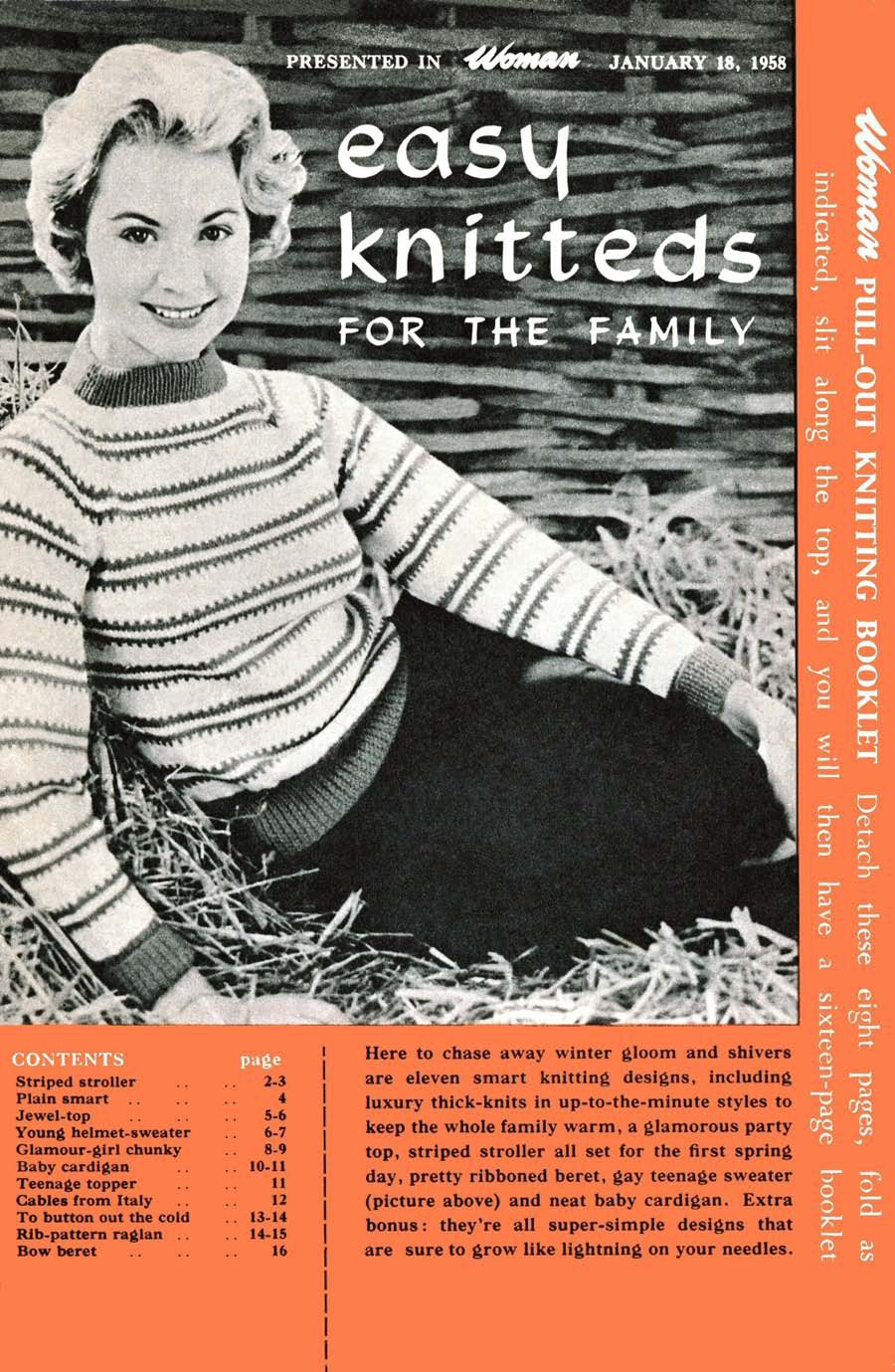 Woman Easy Knitteds Vintage Knitting Patterns
